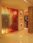 Villa Glass Studio szklane drzwi i podświetlane bulaje